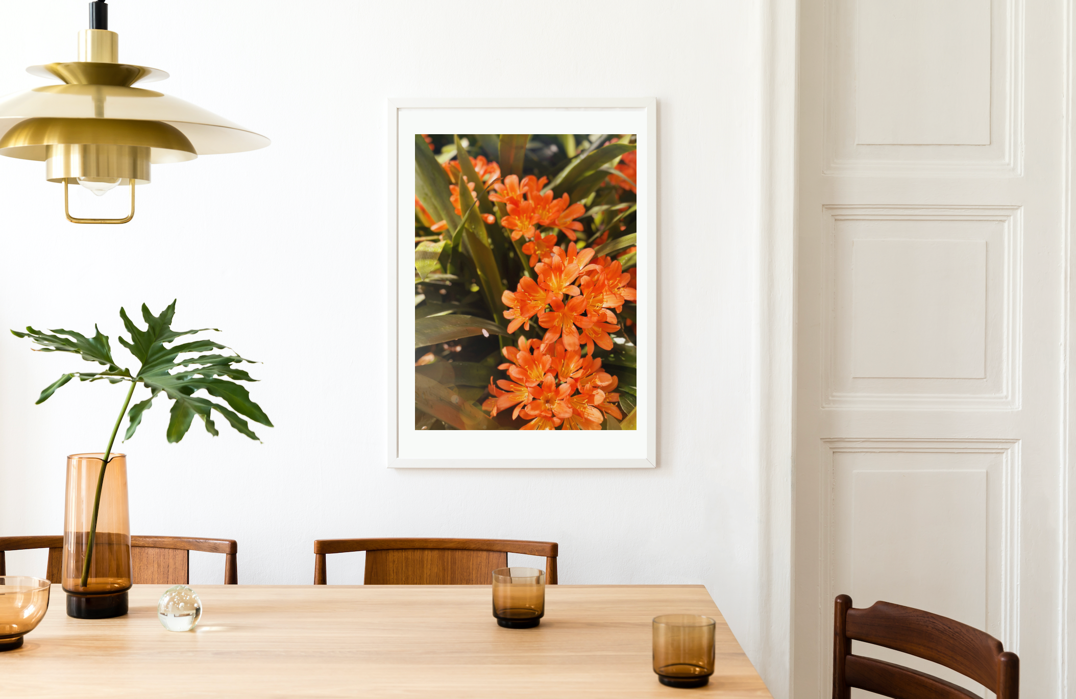 Bush Lily - Clivia Flower Orange Botanical Fine Art Photography Print