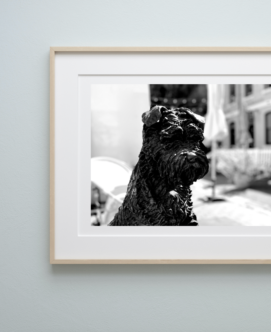 Biggles • The Rocks Dog Statue • Limited Edition Black and White Fine Photography Print