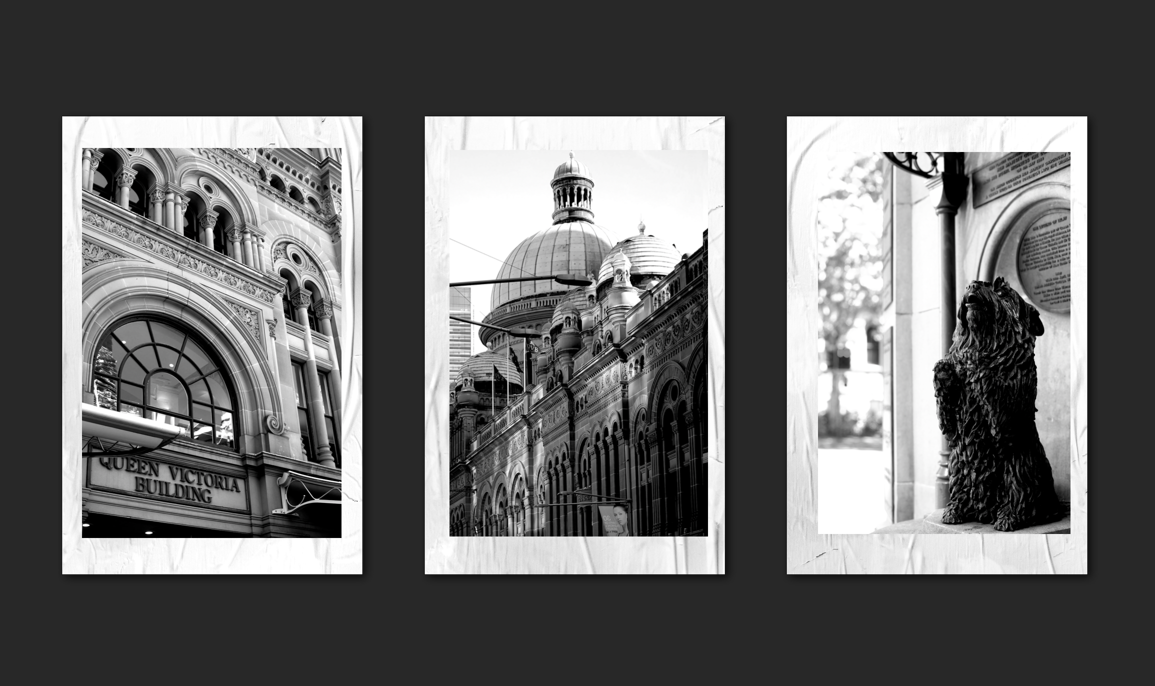 Islay's Wishing Well • Queen Victoria Building Sydney - Set of Four Black & White QVB Fine Photography Prints