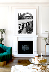 From Sydney With Love • Sydney Harbour Bridge Black & White Print