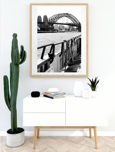 From Sydney With Love • Sydney Harbour Bridge Black & White Print