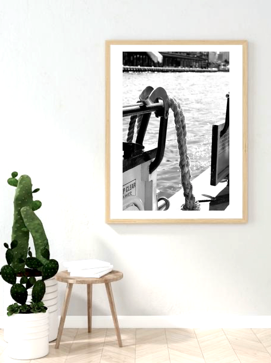 The Ferry to Circular Quay • Black & White Sydney Print