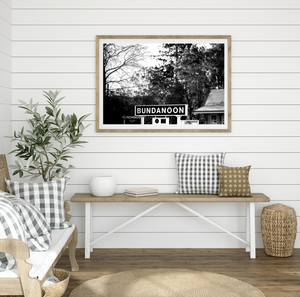 Meet Me at Bundanoon Station • Black and White Photography Print - Southern Highlands, NSW